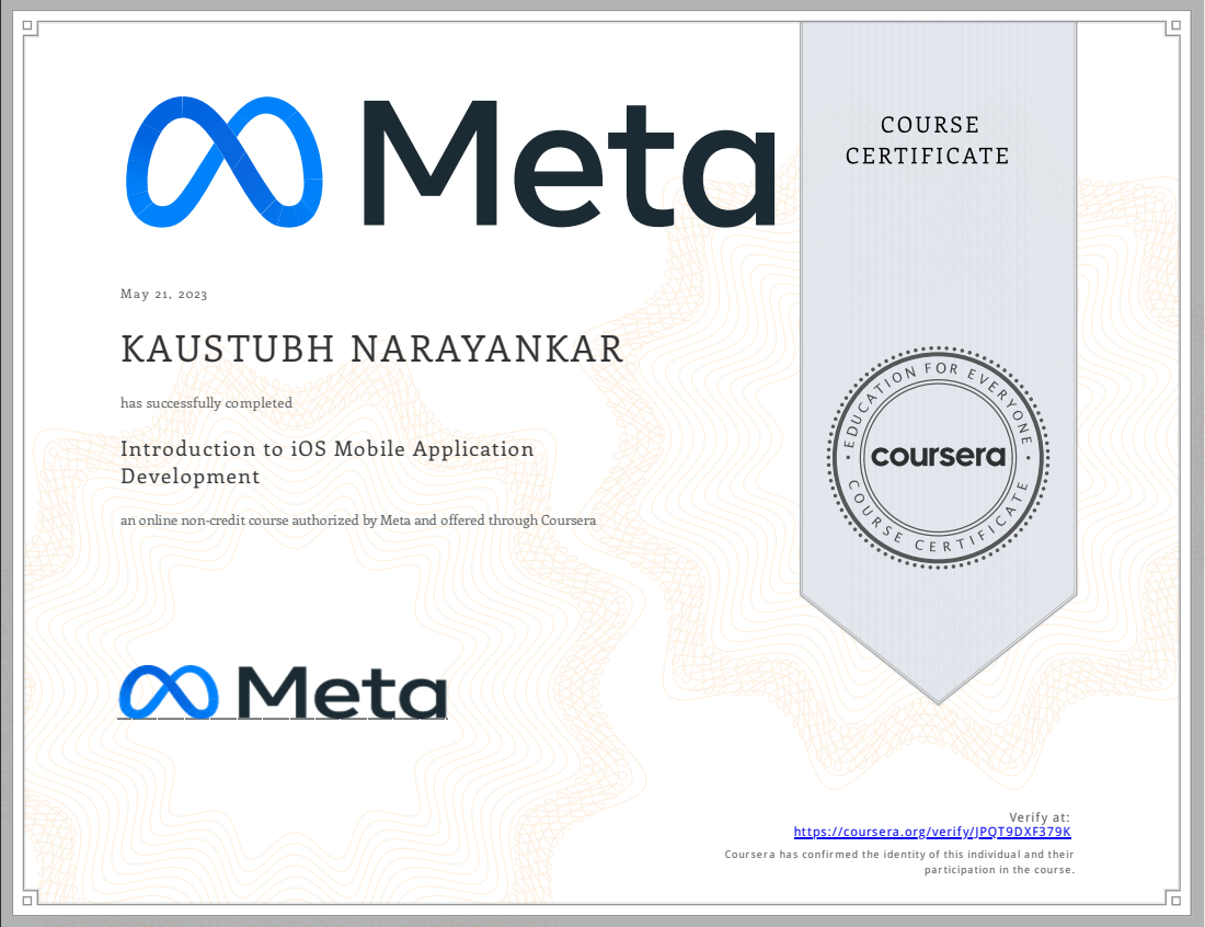 Certificate 7
